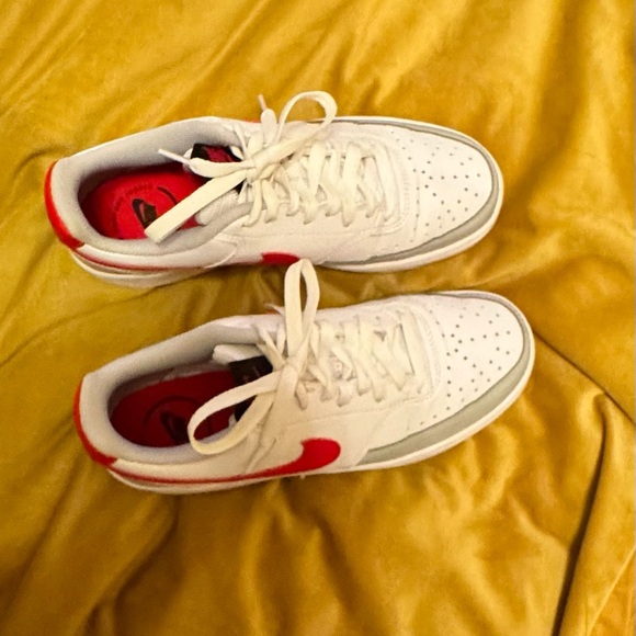 Nike Red and White and Gray Low-Top Sneakers - Picture 2 of 4